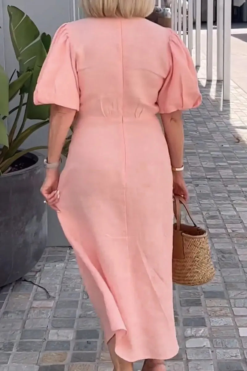 Levoire | Robe En Coton Élégante À Décolleté En V