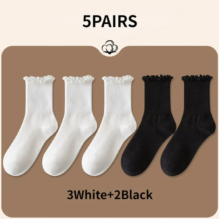 Levoire | De 5 Chaussettes Volantées Femme Confort Et Respirabilité 7 EUR 35-39