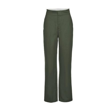 Levoire | Pantalon Taille Basse Confortable Pour Le Quotidien Armée Verte
