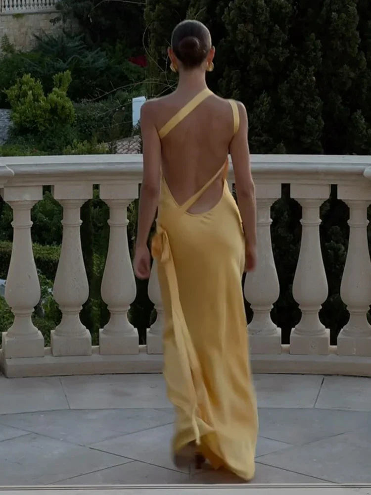 Levoire | Robe Maxi Sans Manches Jaune