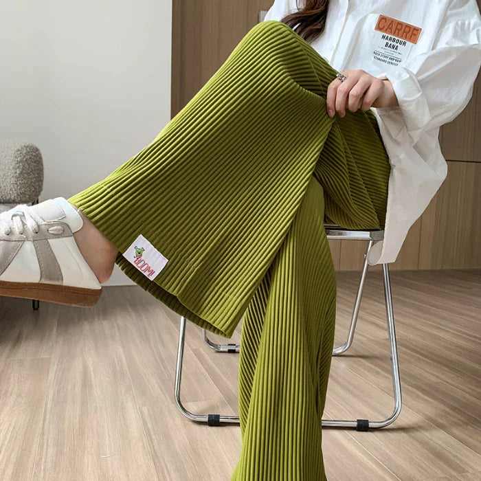 Levoire | Pantalons à côtes Vert