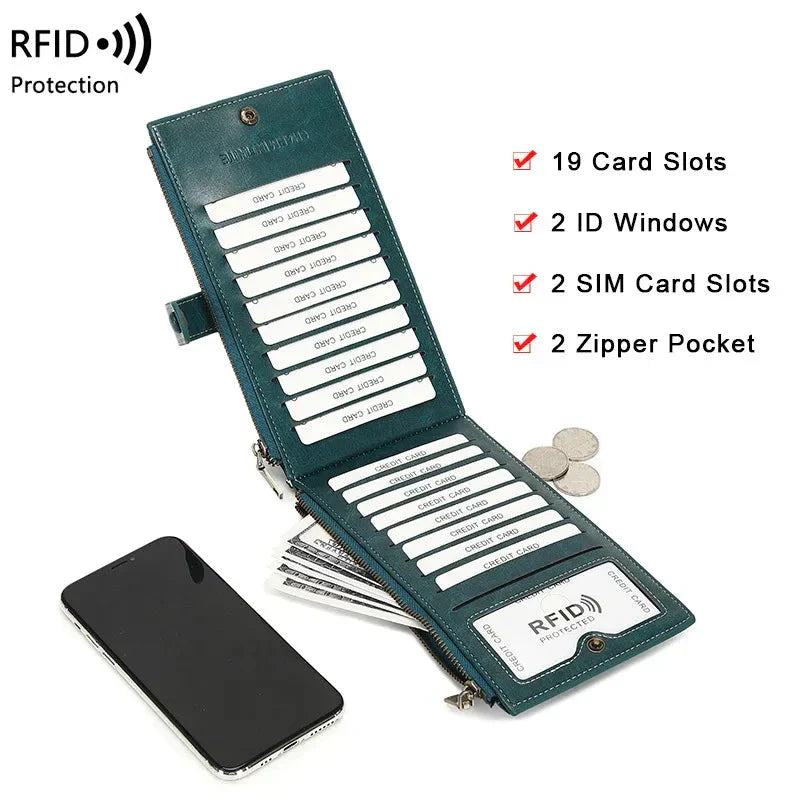 Levoire | Élégant Portefeuille De Voyage Grand Bloquant Rfid
