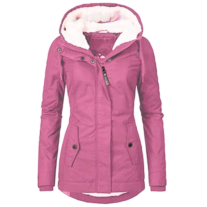 Levoire Veste d'Automne Chaude : Protection contre les intempéries, coupe-vent et imperméable pour femmes Rosa