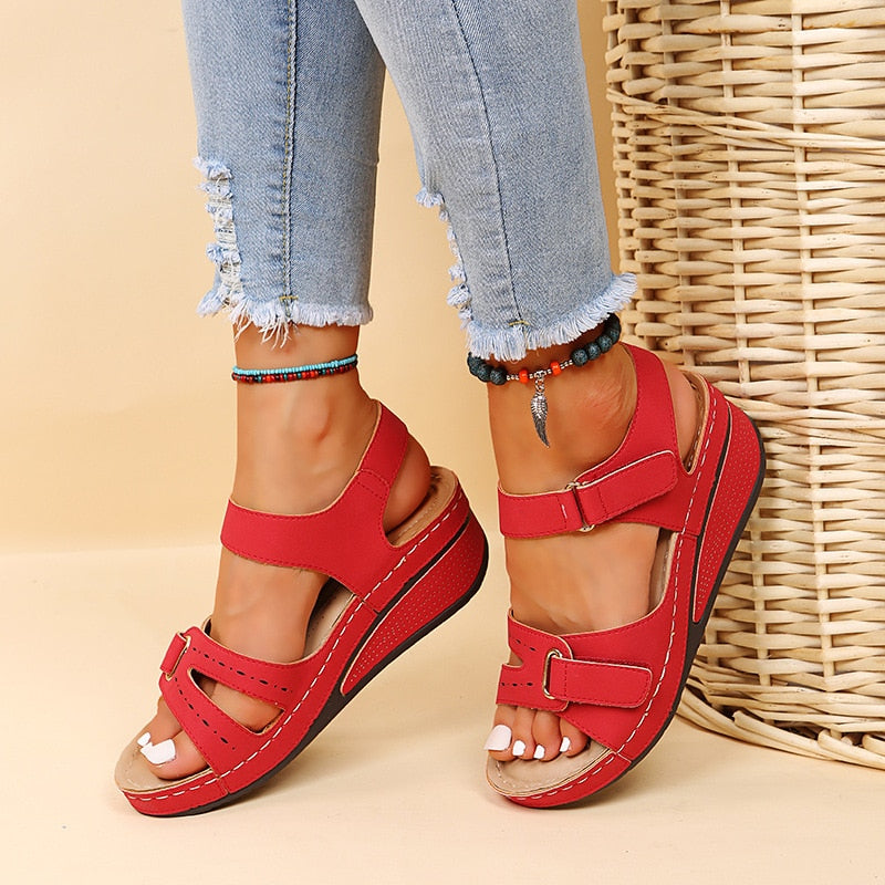 Levoire | Sandales Ajustables Avec Des Sangles Pour Femmes Rot