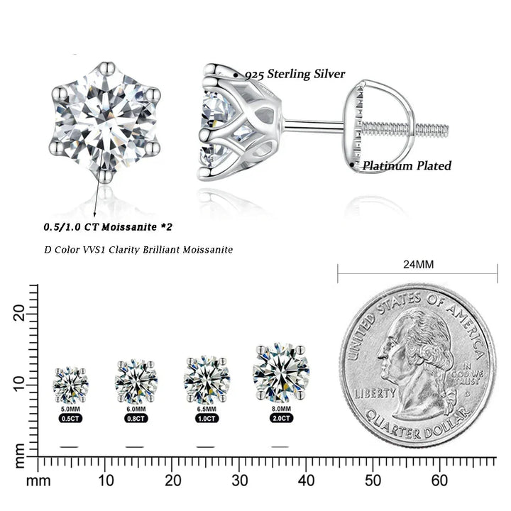Levoire | Boucles Moissanite S925