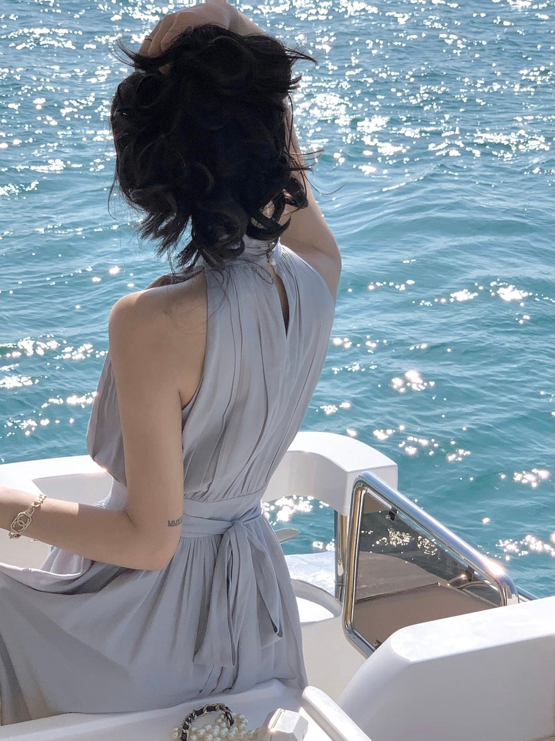 Levoire | Robe Midi En Chiffon Décolletée