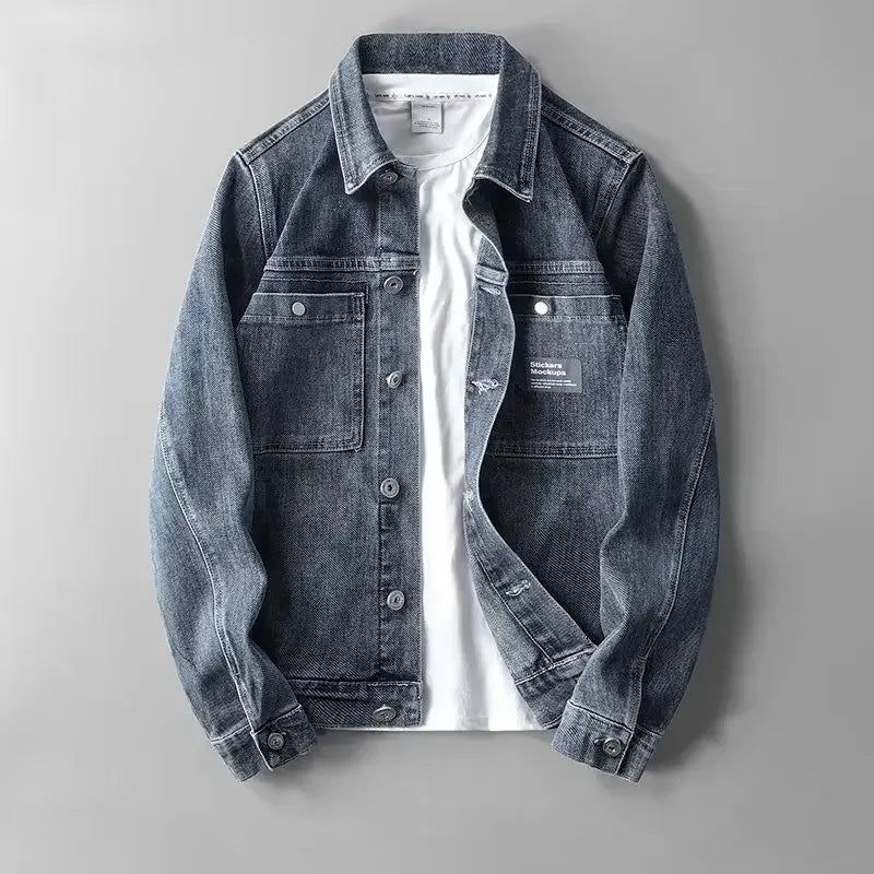 Levoire | Jean En Denim Bouton Haut Bleu