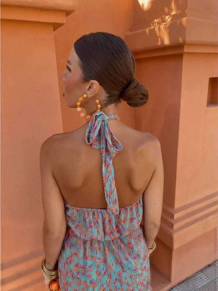 Levoire | Robe Mini Halter Élégante Avec Un Design Sensuel Décolleté