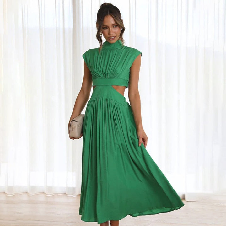 Levoire | Robe Courte Taille Haute Décolletée Vert 1