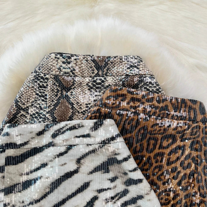 Levoire | Jupe En Simili Cuir Imprimé Léopard Pour Un Look Sauvage Et Moderne