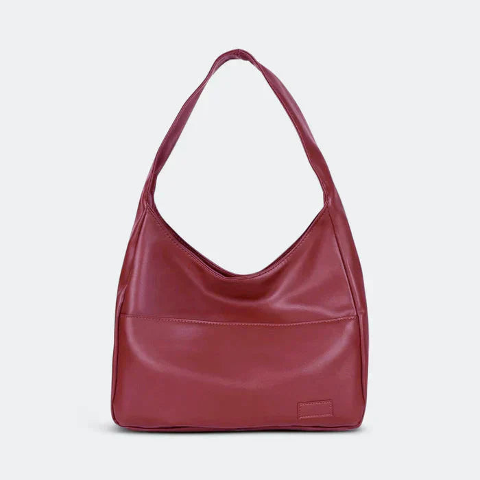 Levoire | Un Grand Sac À Bandoulière En Simili Cuir Bourgogne