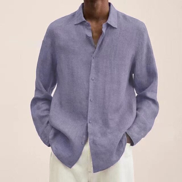 Levoire | Chemise Décontractée Pour Hommes En Coton À Manches Longues C