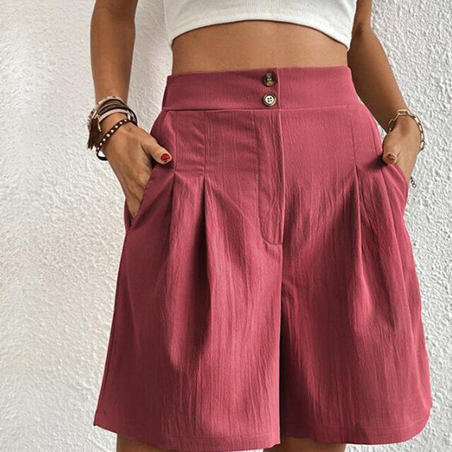 Levoire | Shorts Taille Haute Pour Femmes Sofia Rot