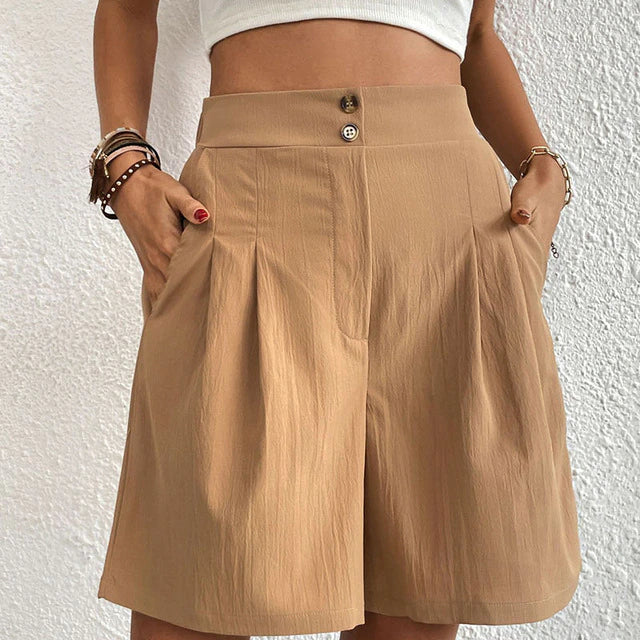 Levoire | Shorts Taille Haute Pour Femmes Sofia Khaki