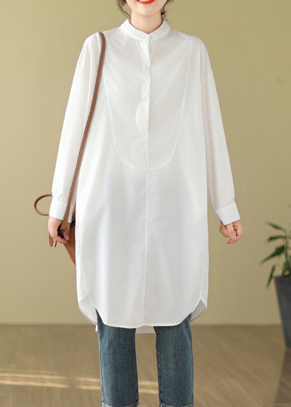Levoire | Robe à Manches Longues en Velours Blanc
