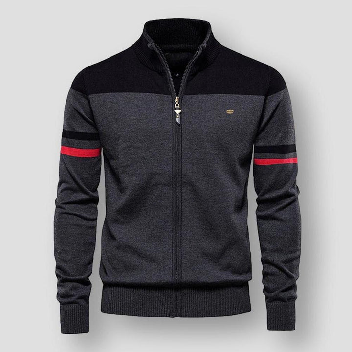 Levoire | Veste Bomber Rayée Rétro Noir