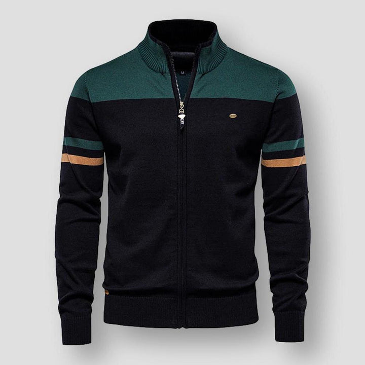 Levoire | Veste Bomber Rayée Rétro Vert