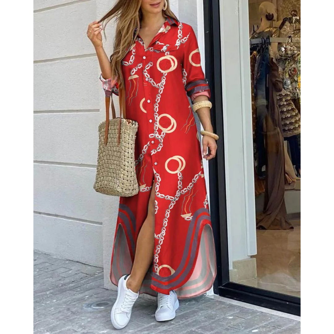 Levoire | Robe Chemise Légère Avec Imprimé Rot