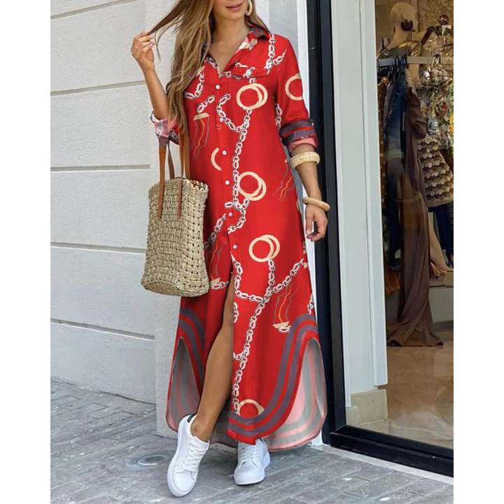 Levoire | Robe Chemise Légère Avec Imprimé Rot