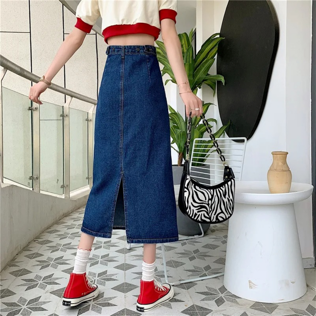Levoire | Taille Loose Bas Jupe En Jean Longue