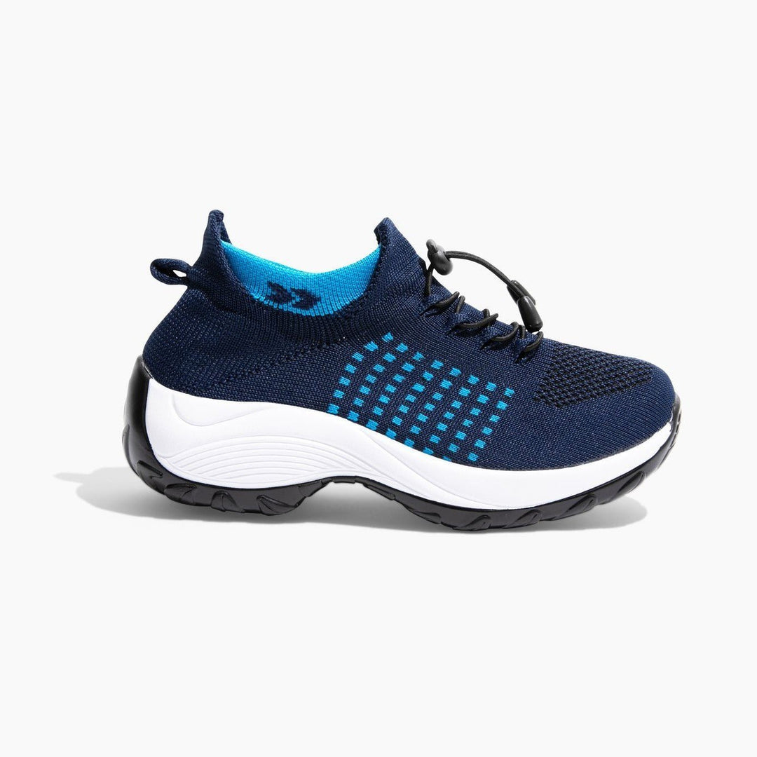 Levoire | Sur Sneakers Sneakers Orthopédiques À Coussin D'Air Avec Semelle Épaisse Chaussures Pour Femmes Blanc Bleu