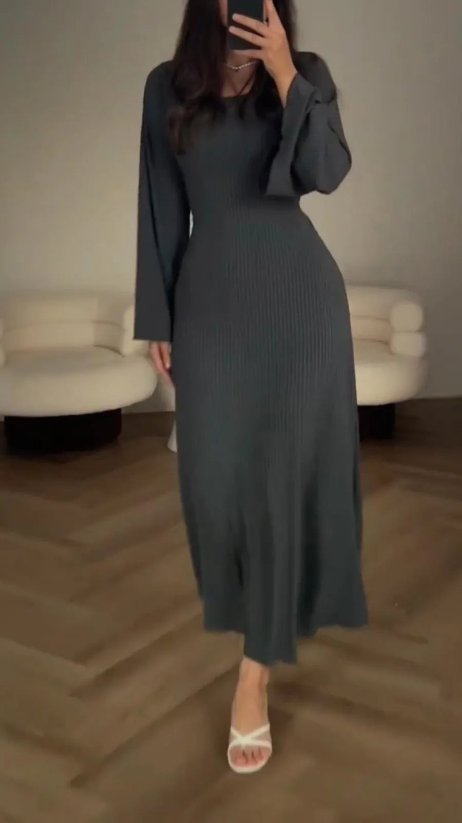 Levoire | Robe Bodycon Avec Coupe Serrée Gris