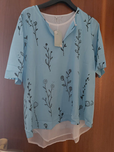 Levoire | Chemise à deux couches avec motif floral