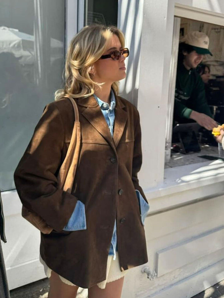 Levoire | Veste en cuir à surface douce