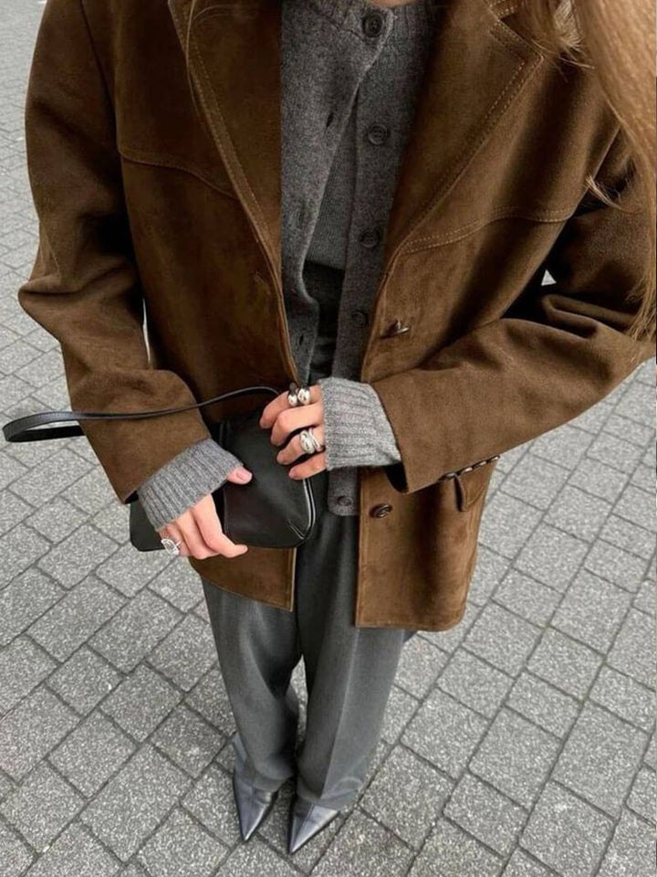 Levoire | Veste en cuir à surface douce