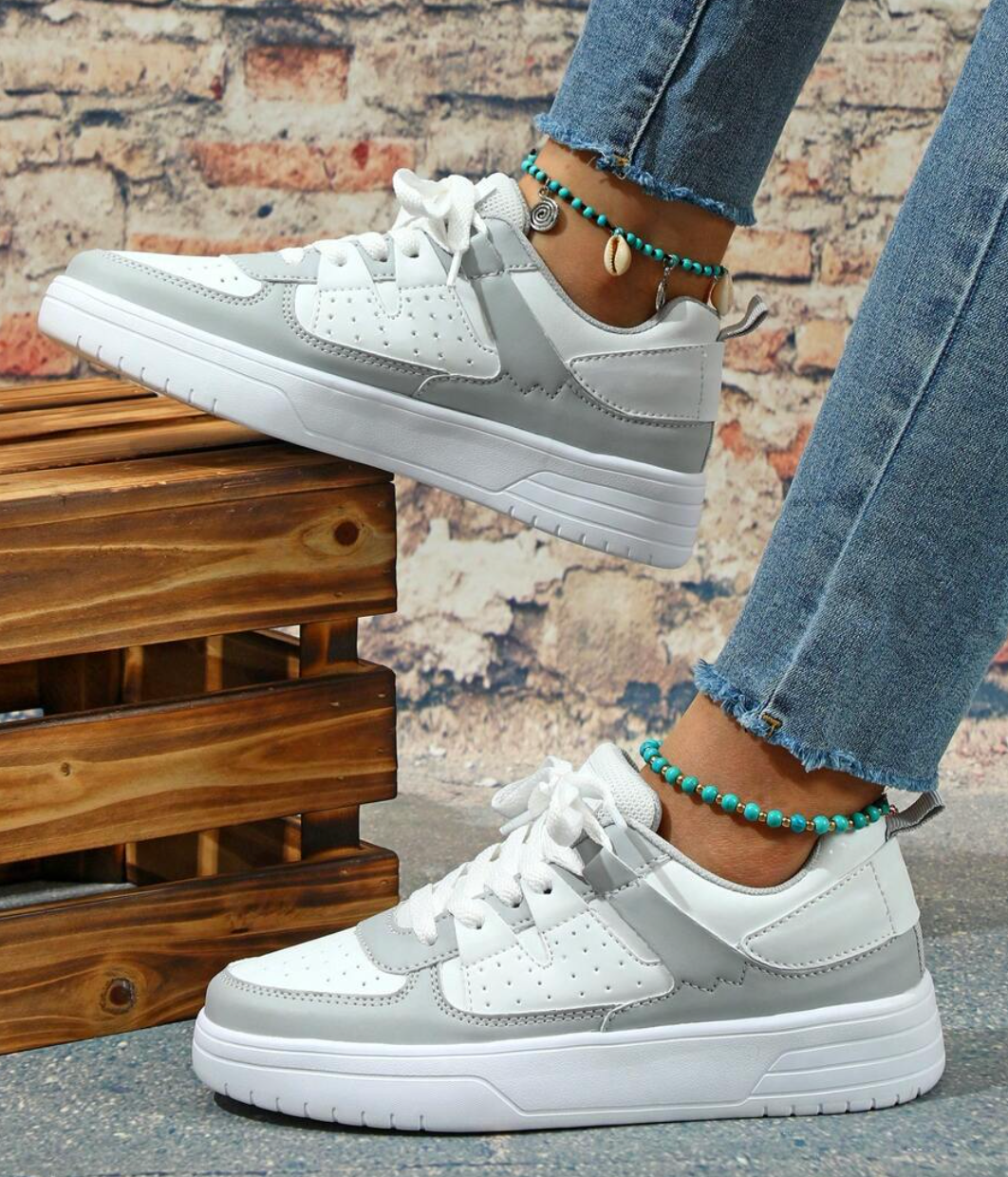 Levoire | Baskets Colorblock Pastel Avec Semelle Épaisse Pour Femmes