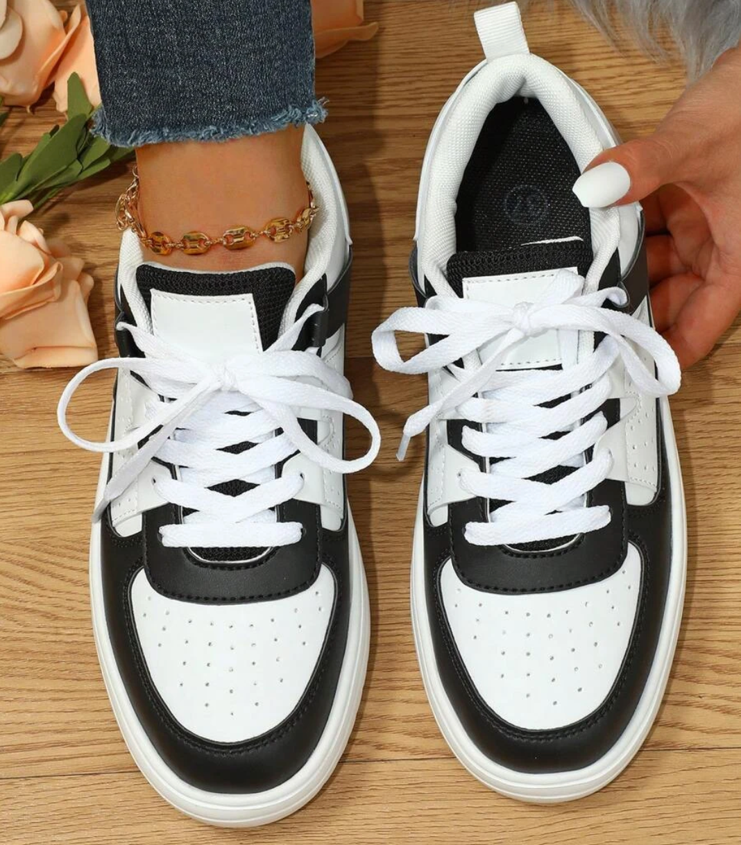 Levoire | Chaussures À Lacets Colorées Pour Femmes Noir