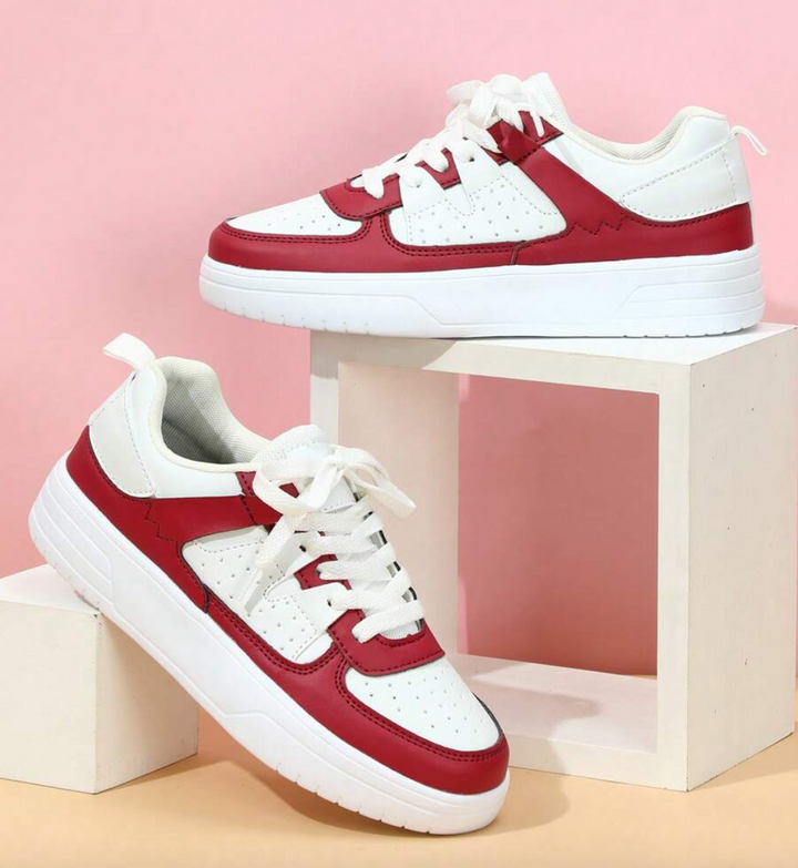 Levoire | Baskets Colorblock Pastel Avec Semelle Épaisse Pour Femmes