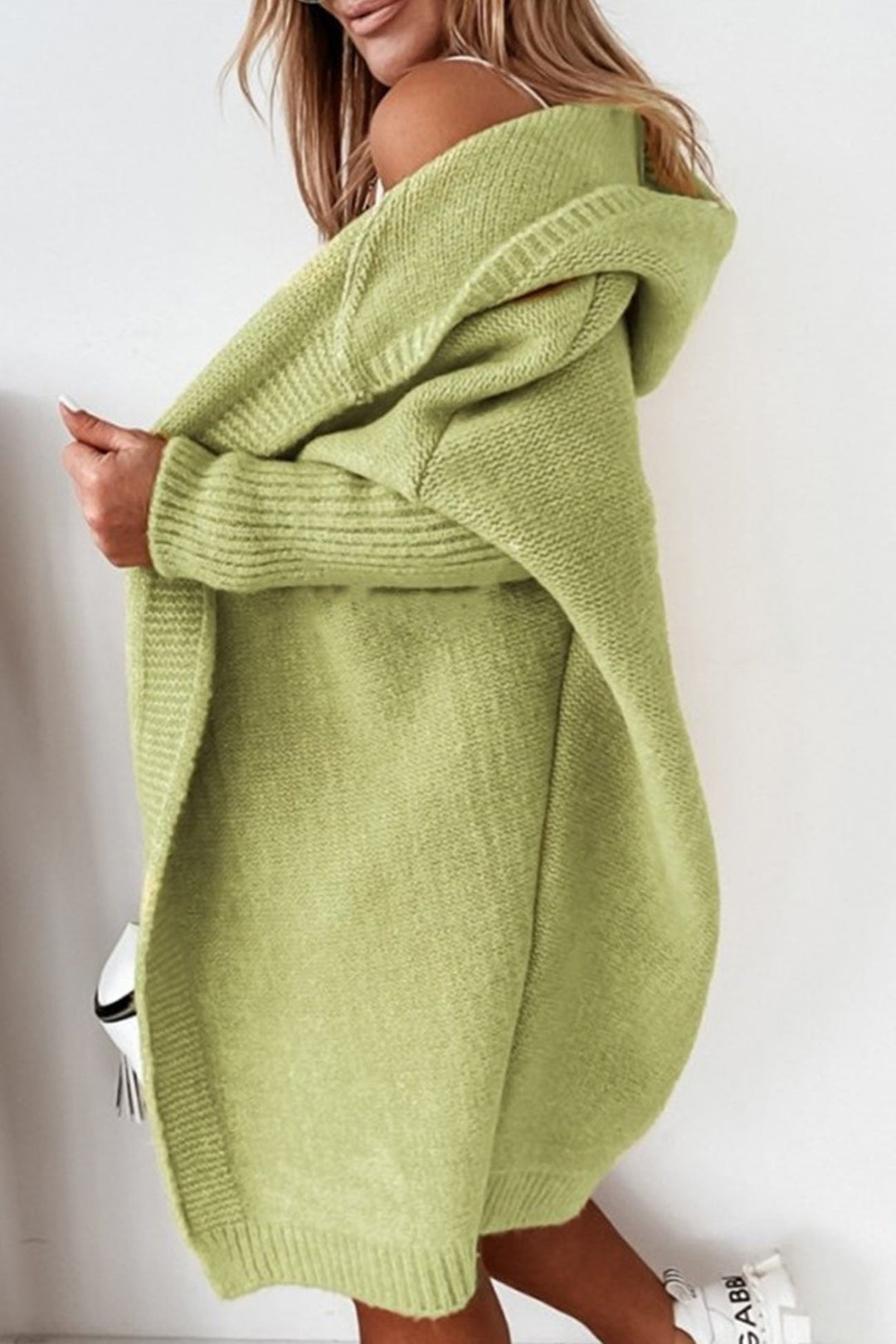 Levoire | Cardigan Confortable Avec Capuche Ouverte Pour Femmes Avec Style Pomme Verte