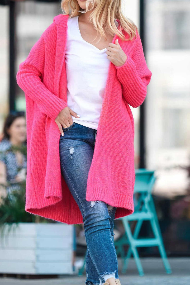Levoire | Cardigan Confortable Avec Capuche Ouverte Pour Femmes Avec Style Rose