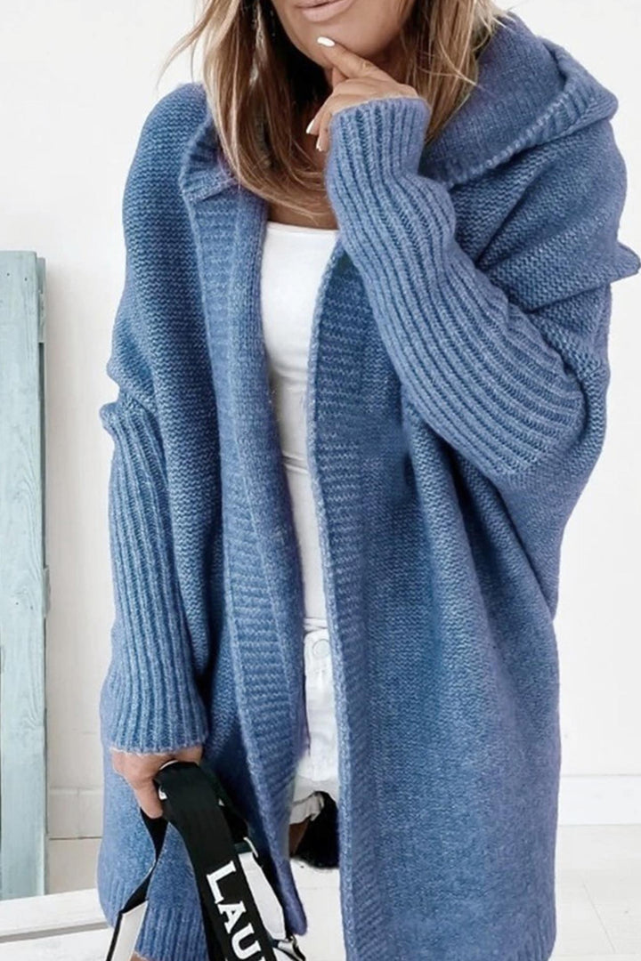 Levoire | Cardigan Confortable Avec Capuche Ouverte Pour Femmes Avec Style Bleu