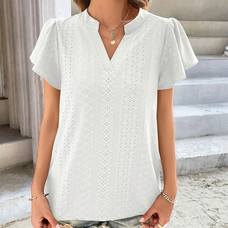 Levoire | Top d'été à col en V Blanc