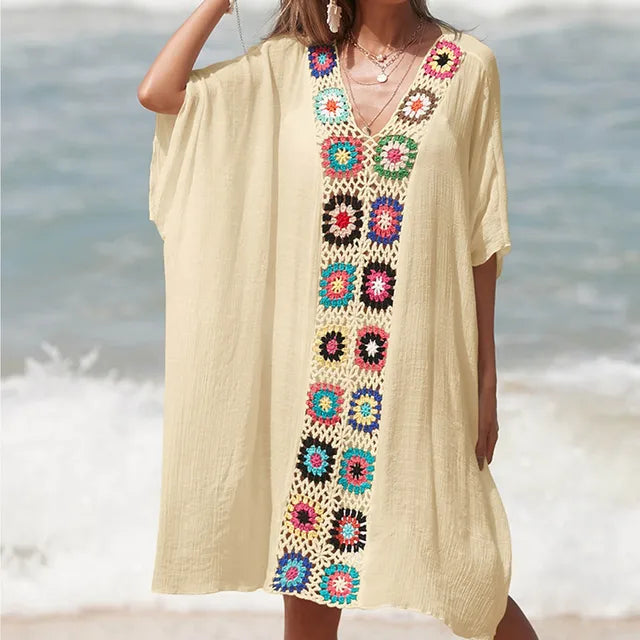 Levoire | Couverture de plage crochetée Beige Een maat