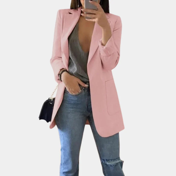 Levoire | Blazer Slim Fit Long Pour Femmes Rosa