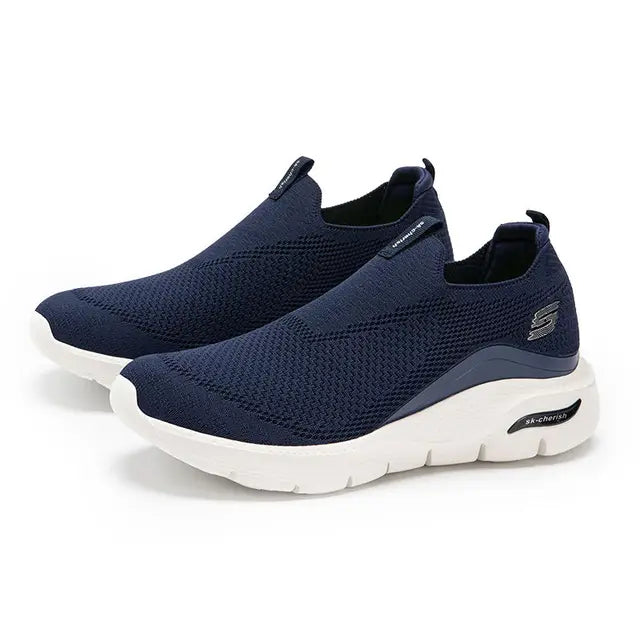 Levoire | Confortables Baskets Slip On Noires Bleu foncé
