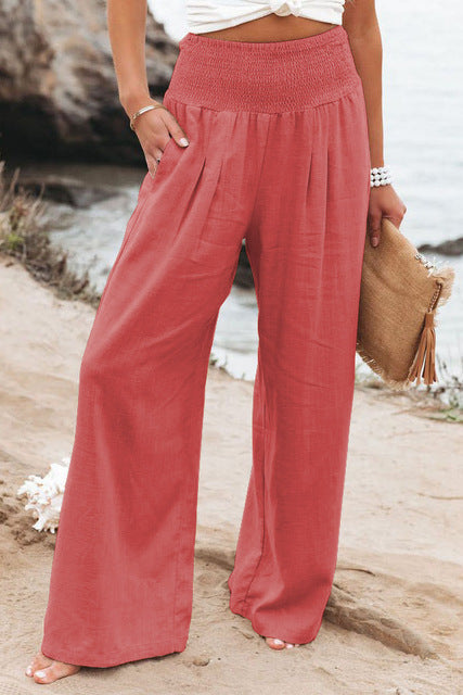 Levoire | Pantalons Taille Haute Pour Femmes Blossom Rouge