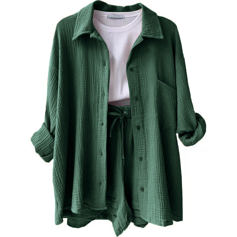 Levoire | Ensemble Salon En Coton Informel Vert foncé
