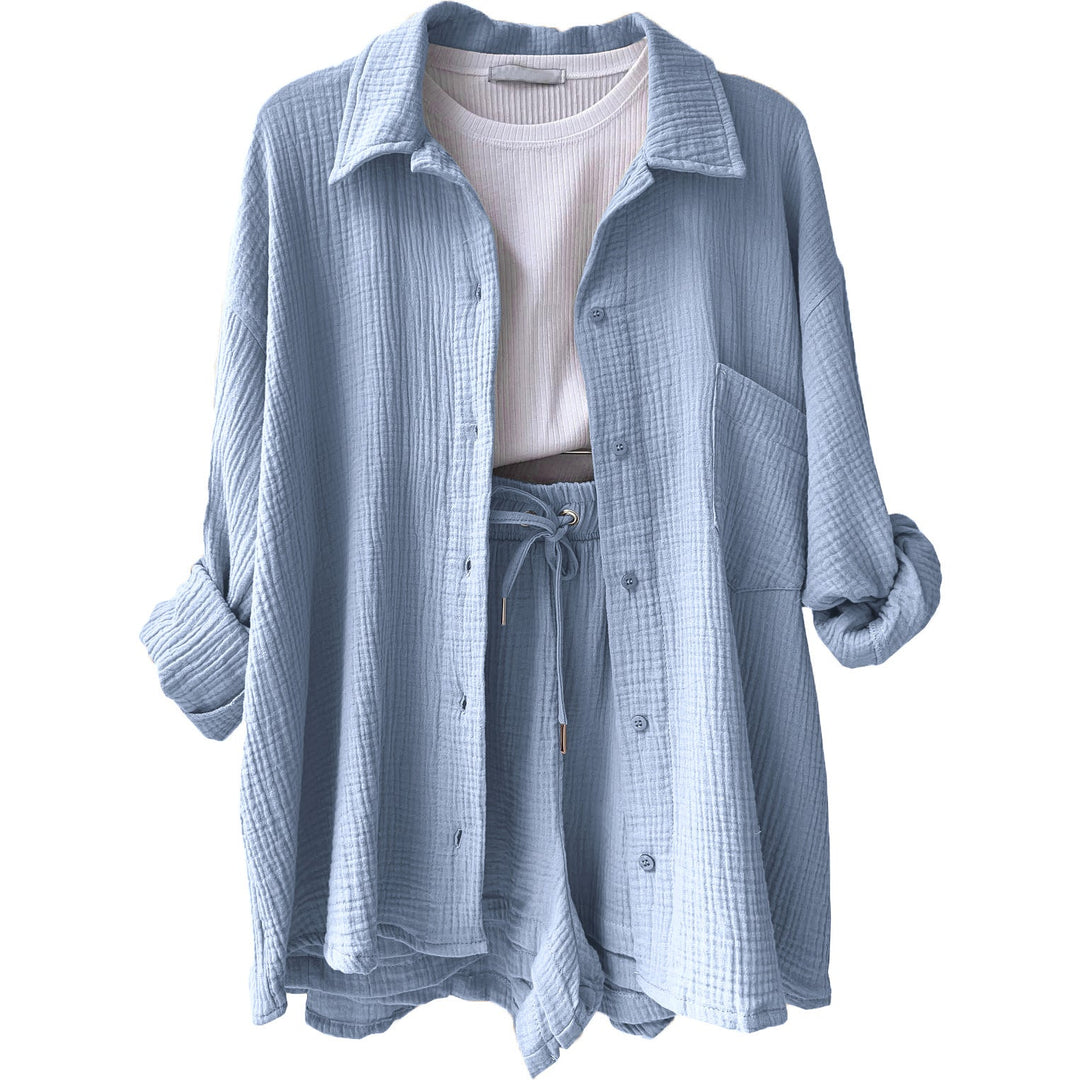 Levoire | Ensemble Salon En Coton Informel Bleu clair