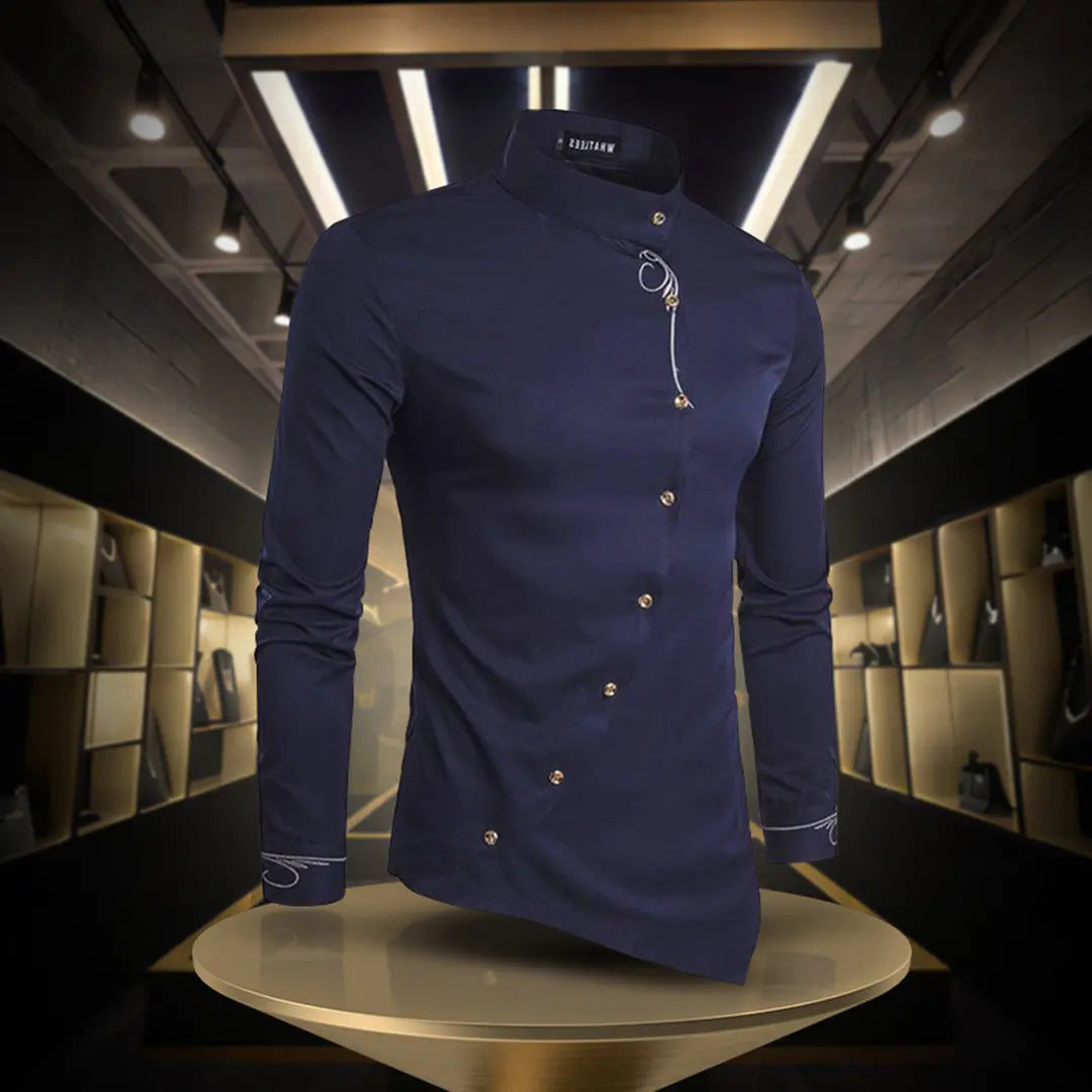 Levoire | Rennonhihna Slim Fit -Chemise À Manches Longues Et Bouton Émeraude