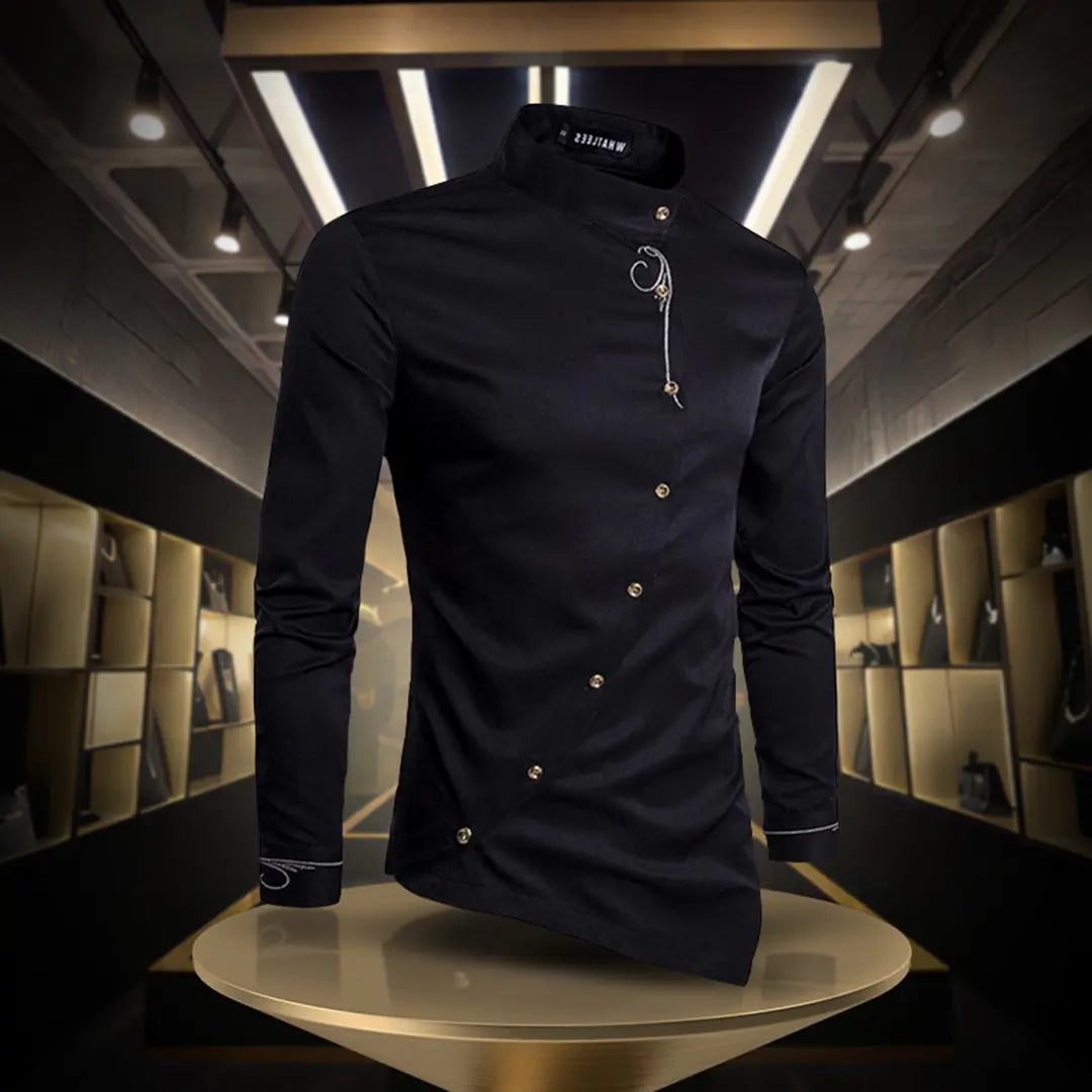 Levoire | Rennonhihna Slim Fit -Chemise À Manches Longues Et Bouton Noir
