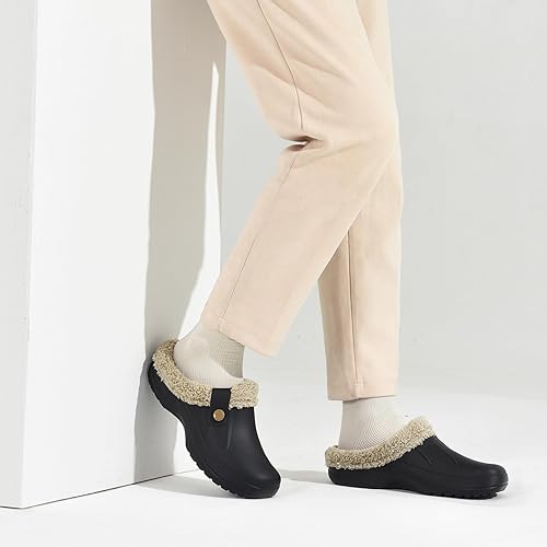 Levoire | Clogs Ergonomiques Chauds Et Stylés Avec Fleece Pour Les Jours Froids Braun