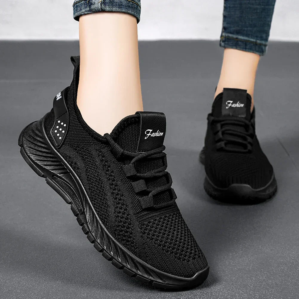 Levoire | Baskets Femme Stylées Avec Plateforme Noir