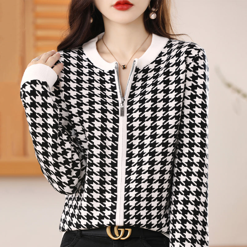 Levoire | Veste Stylée Avec Fermeture Éclair Et Motifs Uniques Pour Femmes Noir