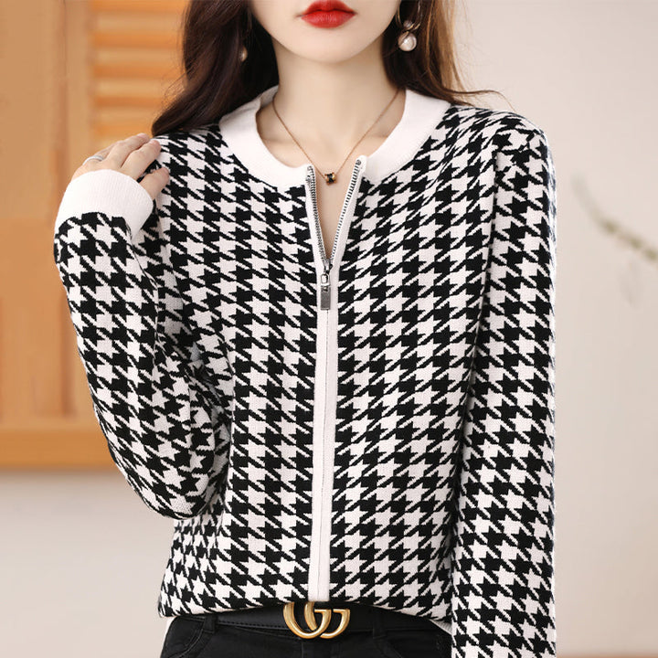 Levoire | Veste Stylée Avec Fermeture Éclair Et Motifs Uniques Pour Femmes Noir