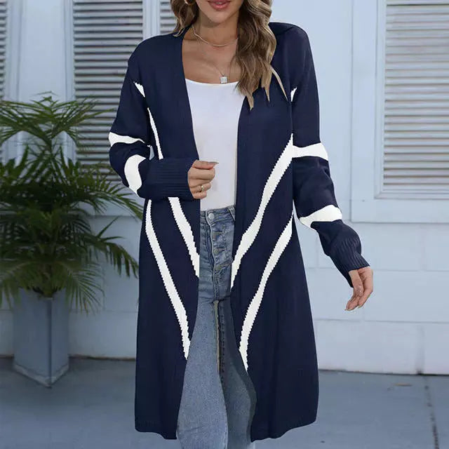 Levoire | Gilet Long Et Élégant Pour Dames Bleu
