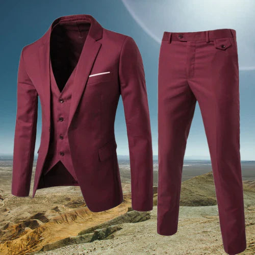 Levoire | Costume De Printemps Luxueux Bordeaux